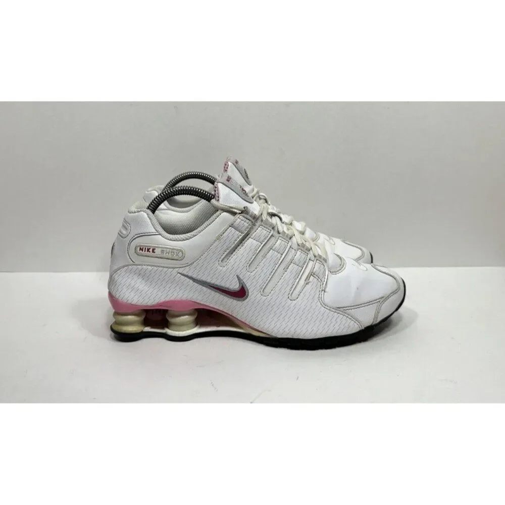 Nike Shox NZ Women's Size 9 White Pink Running Shoes 314561-102 Sneakers